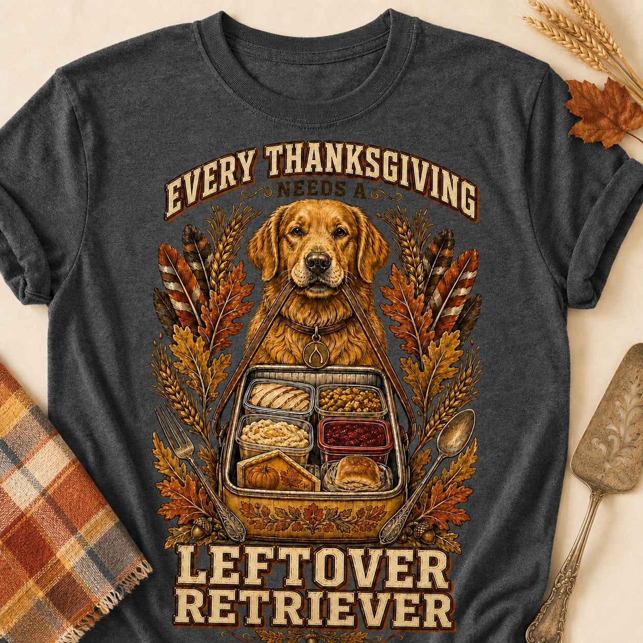 Leftover Retriever T-shirt - Dark Heather - Brooke & Belle