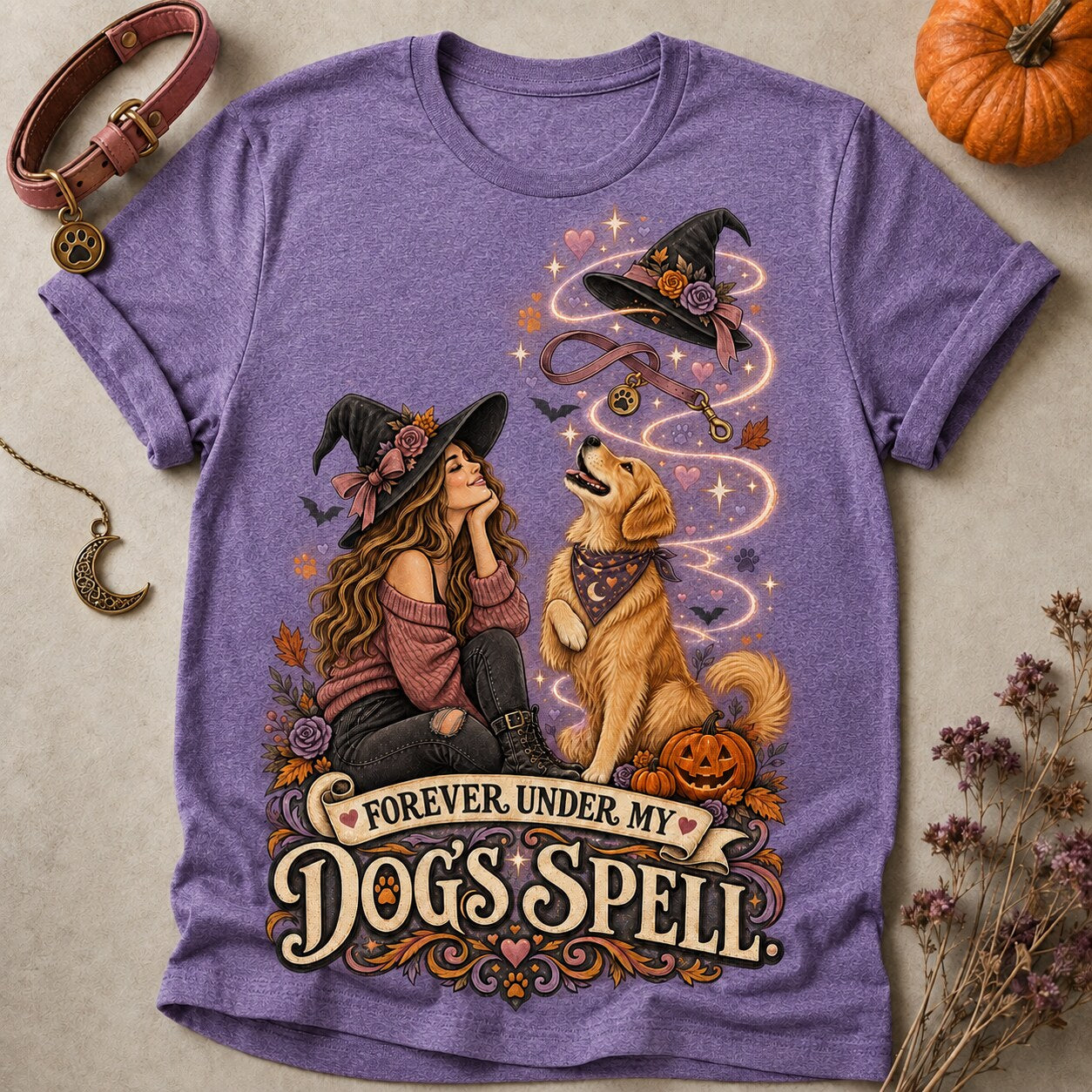 My Dog's Spell T-shirt - Heather Purple - Brooke & Belle