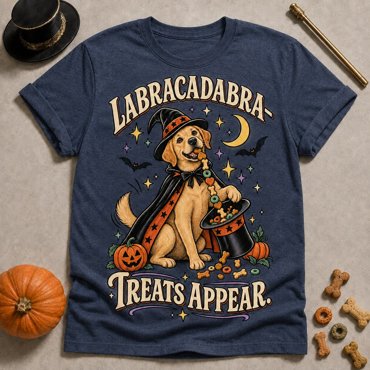 Treats Appear T-shirt - Heather Navy - Brooke & Belle