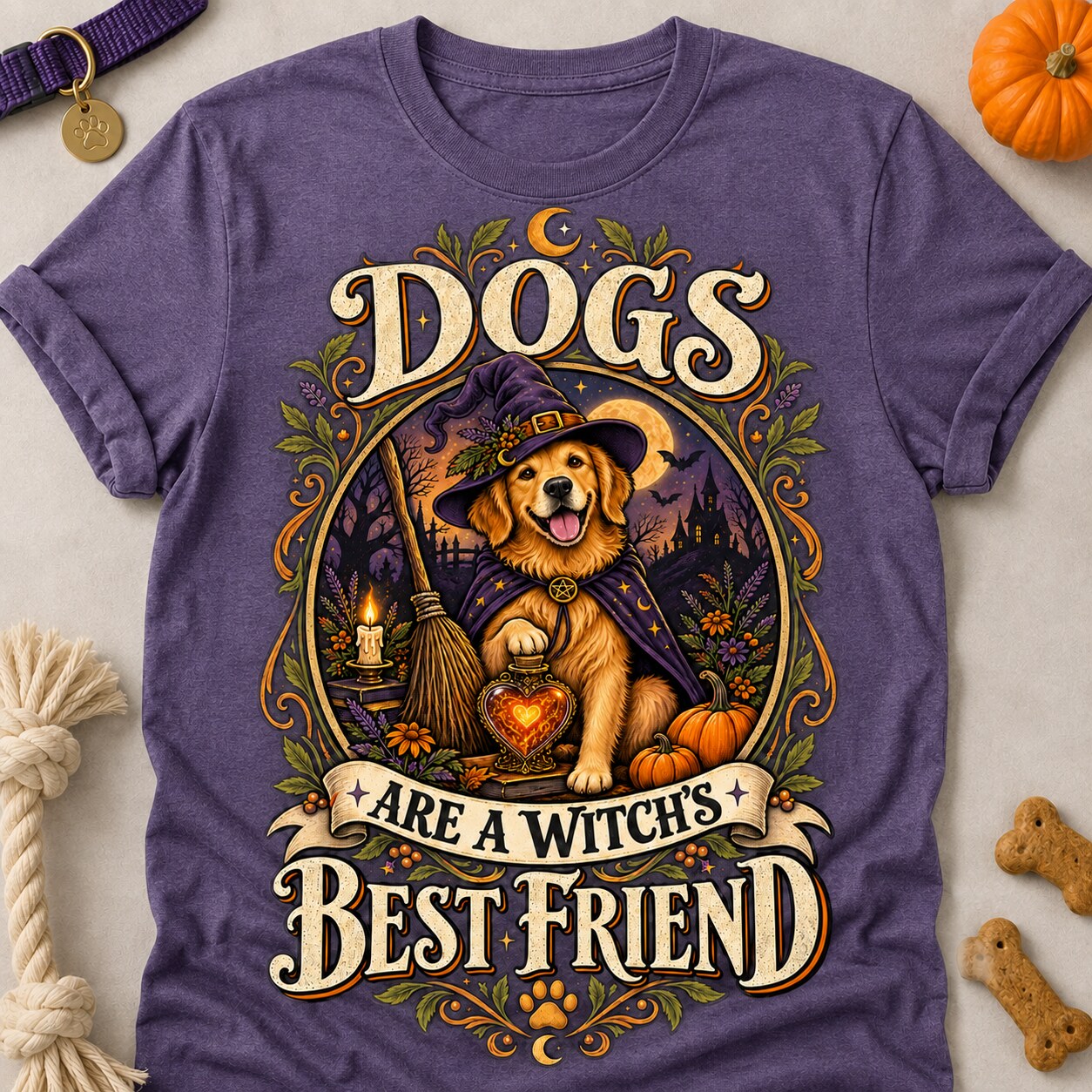Witch's Best Friend T-shirt - Heather Purple - Brooke & Belle