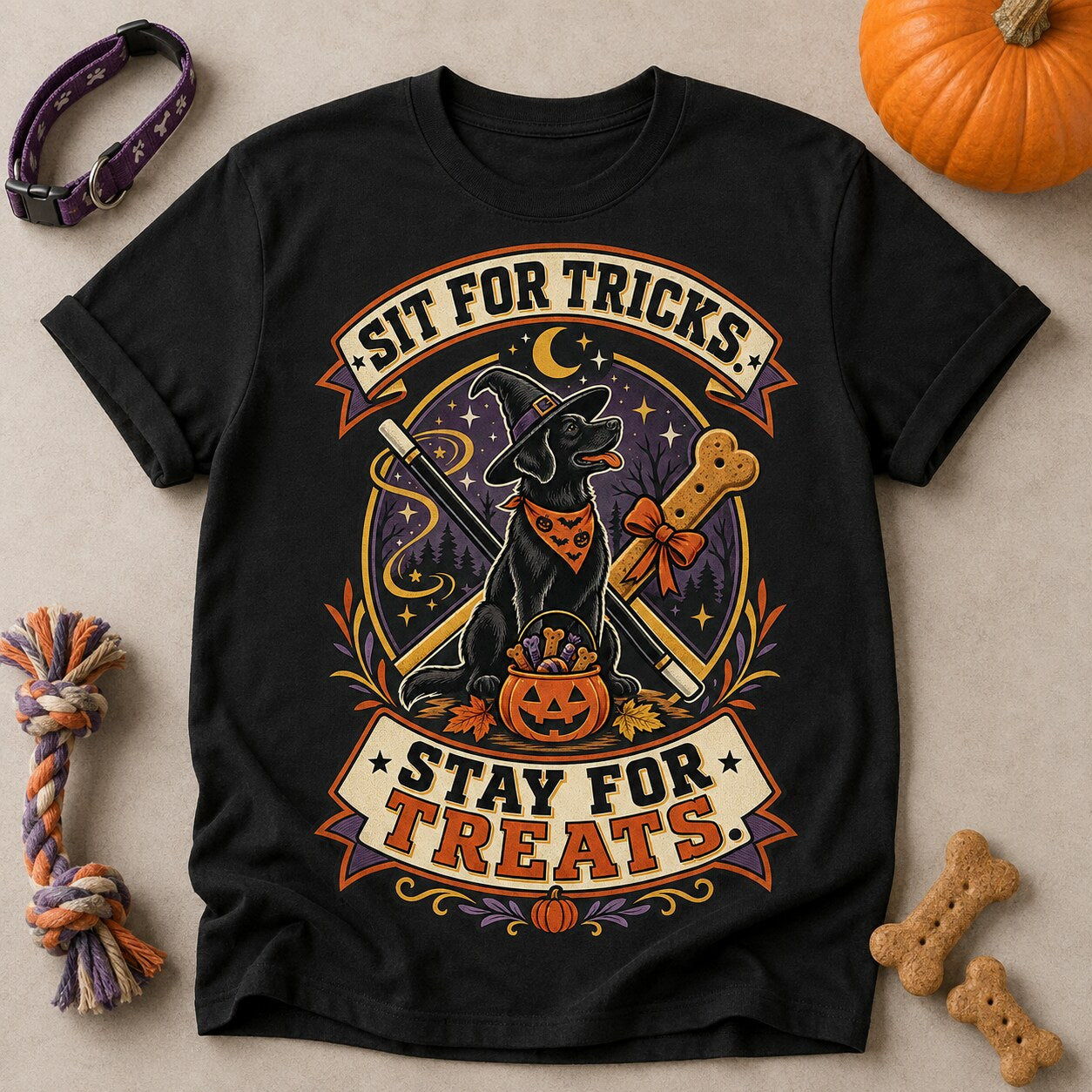 Sit For Tricks T-shirt - Black - Brooke & Belle