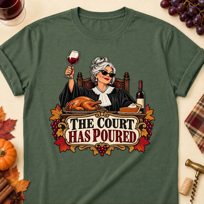 The Court Has Poured Colored Print T-Shirt - Military Green - Brooke & Belle