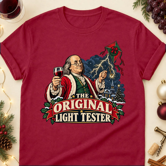 The Original Light Tester Colored Print T-Shirt - Cardinal Red - Brooke & Belle