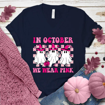 In October We Wear Pink Version 4 V-Neck Colored Edition