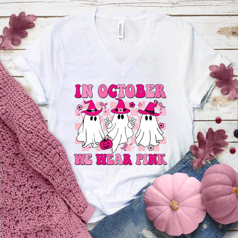 In October We Wear Pink Version 4 V-Neck Colored Edition