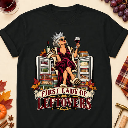 First Lady Of Leftovers Colored Print T-Shirt - Black - Brooke & Belle