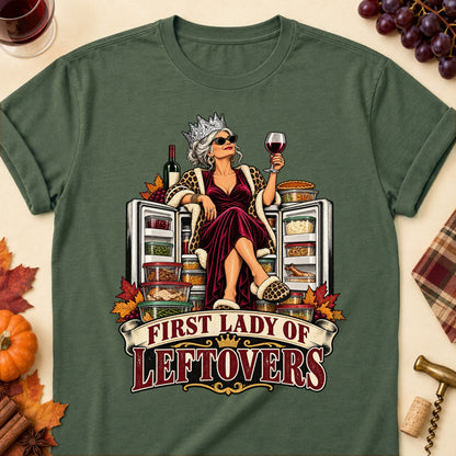 First Lady Of Leftovers Colored Print T-Shirt - Military Green - Brooke & Belle