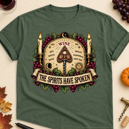 The Spirits Have Spoken Colored Print T-Shirt - Military Green - Brooke & Belle