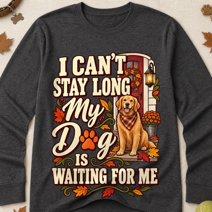 Dog Is Waiting For Me Fall Long Sleeves - Charcoal - Brooke & Belle