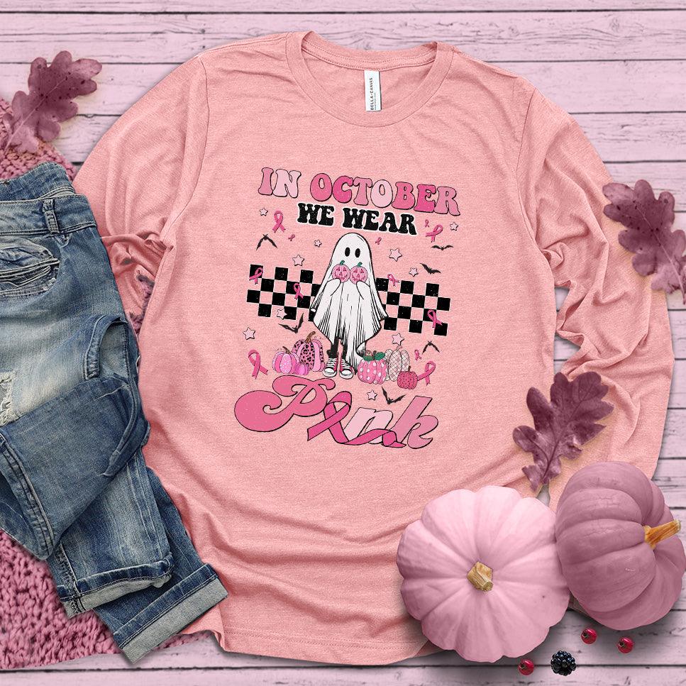 In October We Wear Pink Version 2 Long Sleeves Colored Edition - Brooke & Belle