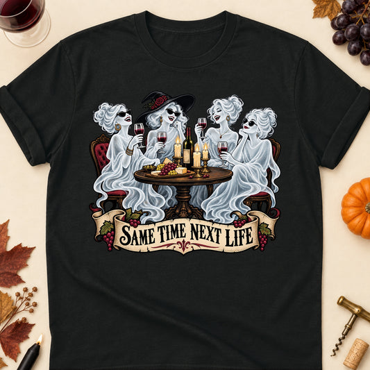 Same Time Next Life Colored Print T-Shirt - Black - Brooke & Belle