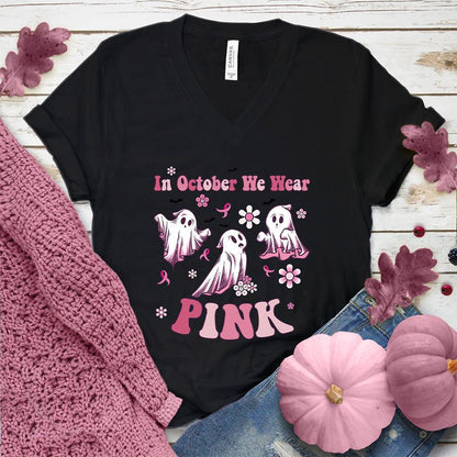 In October We Wear Pink Version 3 V-Neck Colored Edition