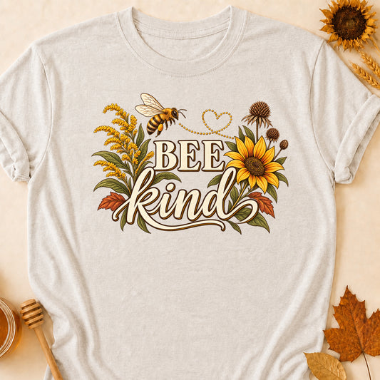 Bee Kind Fall Colored Print T-Shirt