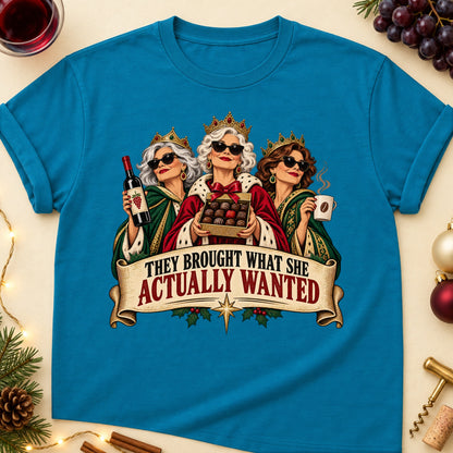 They Brought What She Actually Wanted Colored Print T-Shirt - Antique Sapphire - Brooke & Belle