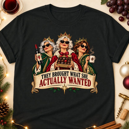 They Brought What She Actually Wanted Colored Print T-Shirt - Black - Brooke & Belle