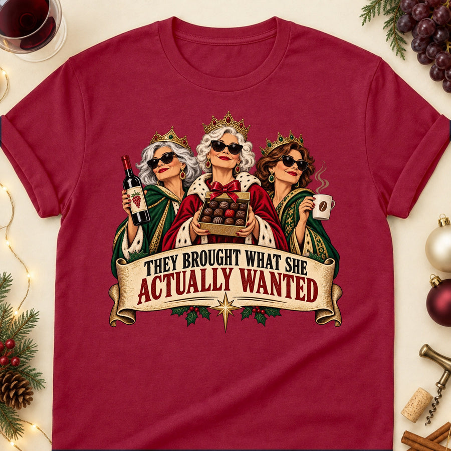 They Brought What She Actually Wanted Colored Print T-Shirt