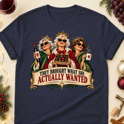 They Brought What She Actually Wanted Colored Print T-Shirt - Navy - Brooke & Belle