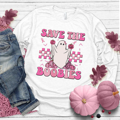 Save The  Boobies Long Sleeves Colored Edition