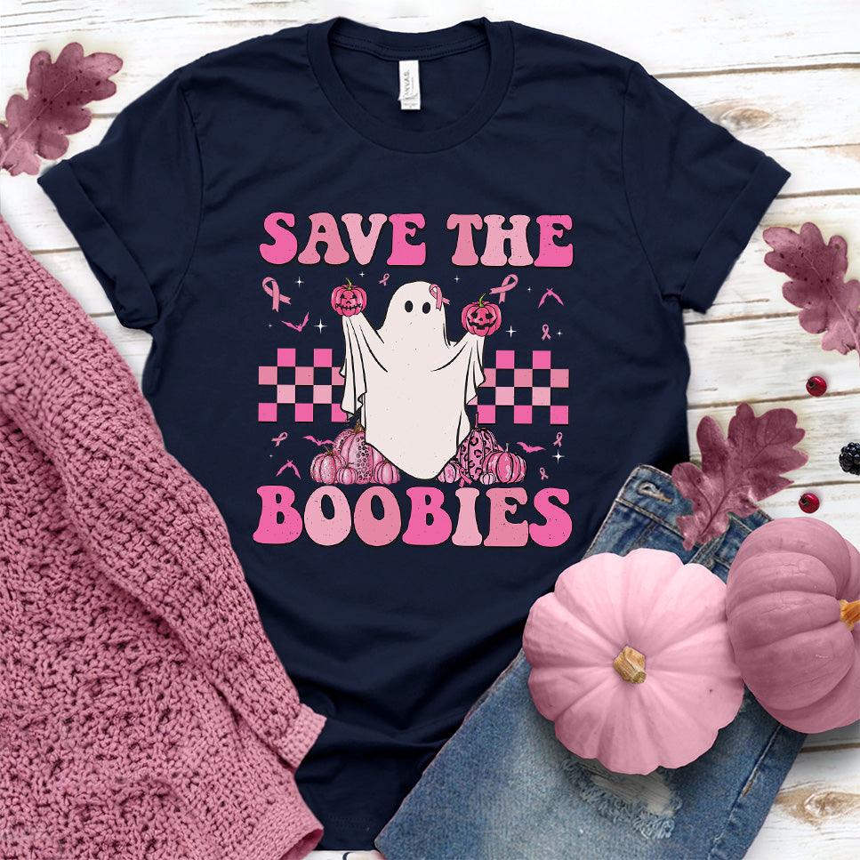 Save The  Boobies T-Shirt Colored Edition