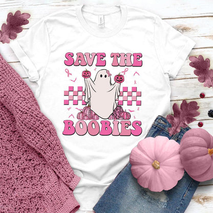 Save The  Boobies T-Shirt Colored Edition