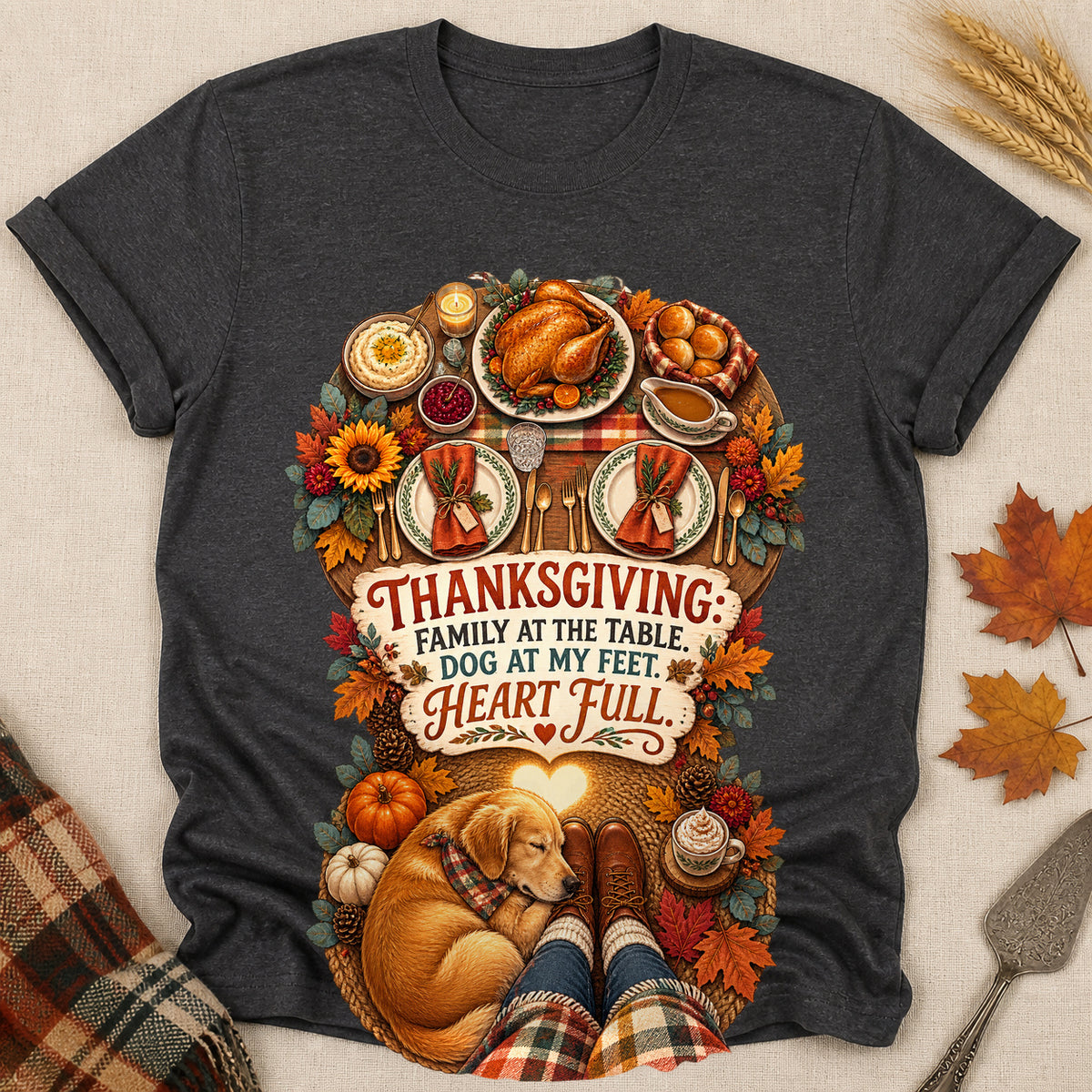 Heart Full T-shirt - Dark Heather - Brooke & Belle