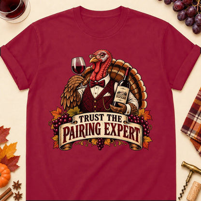 Trust The Pairing Expert Colored Print T-Shirt - Cardinal Red - Brooke & Belle