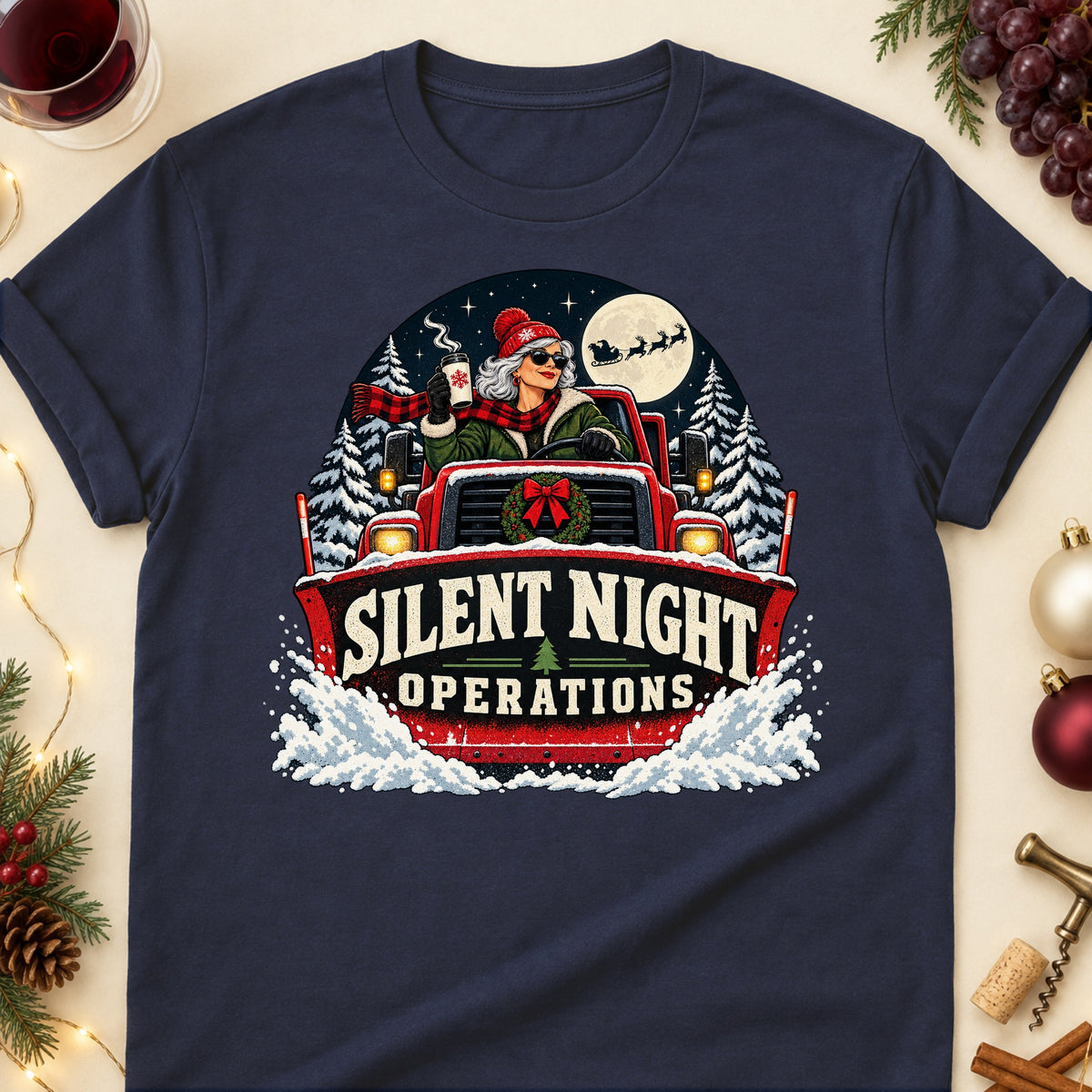 Silent Night Operations Colored Print T-Shirt - Navy - Brooke & Belle