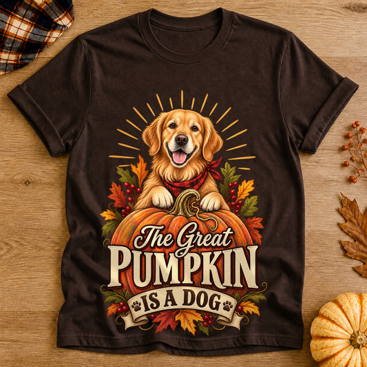 Great Pumpkin Dog T-shirt - Dark Chocolate - Brooke & Belle