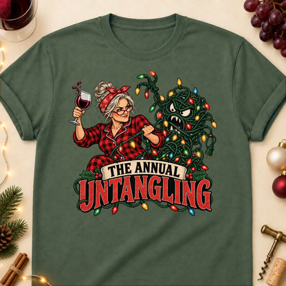 The Annual Untangling Colored Print T-Shirt - Military Green - Brooke & Belle