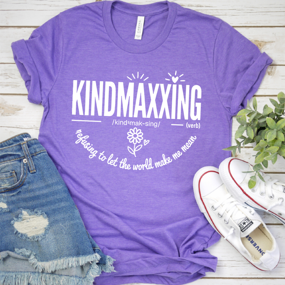 Kindmaxxing T-Shirt - Heather Purple - Brooke & Belle