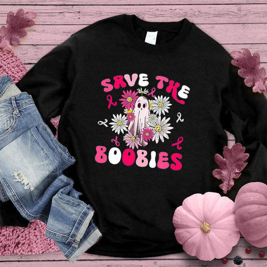 Save The Boobies Version 3 Sweatshirt Colored Edition - Brooke & Belle
