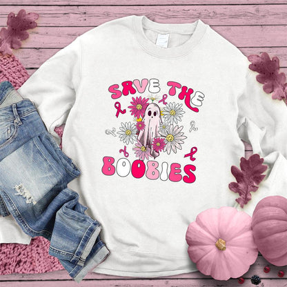 Save The  Boobies Version 3 Sweatshirt Colored Edition