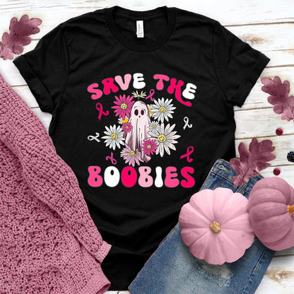Save The  Boobies Version 3 T-Shirt Colored Edition
