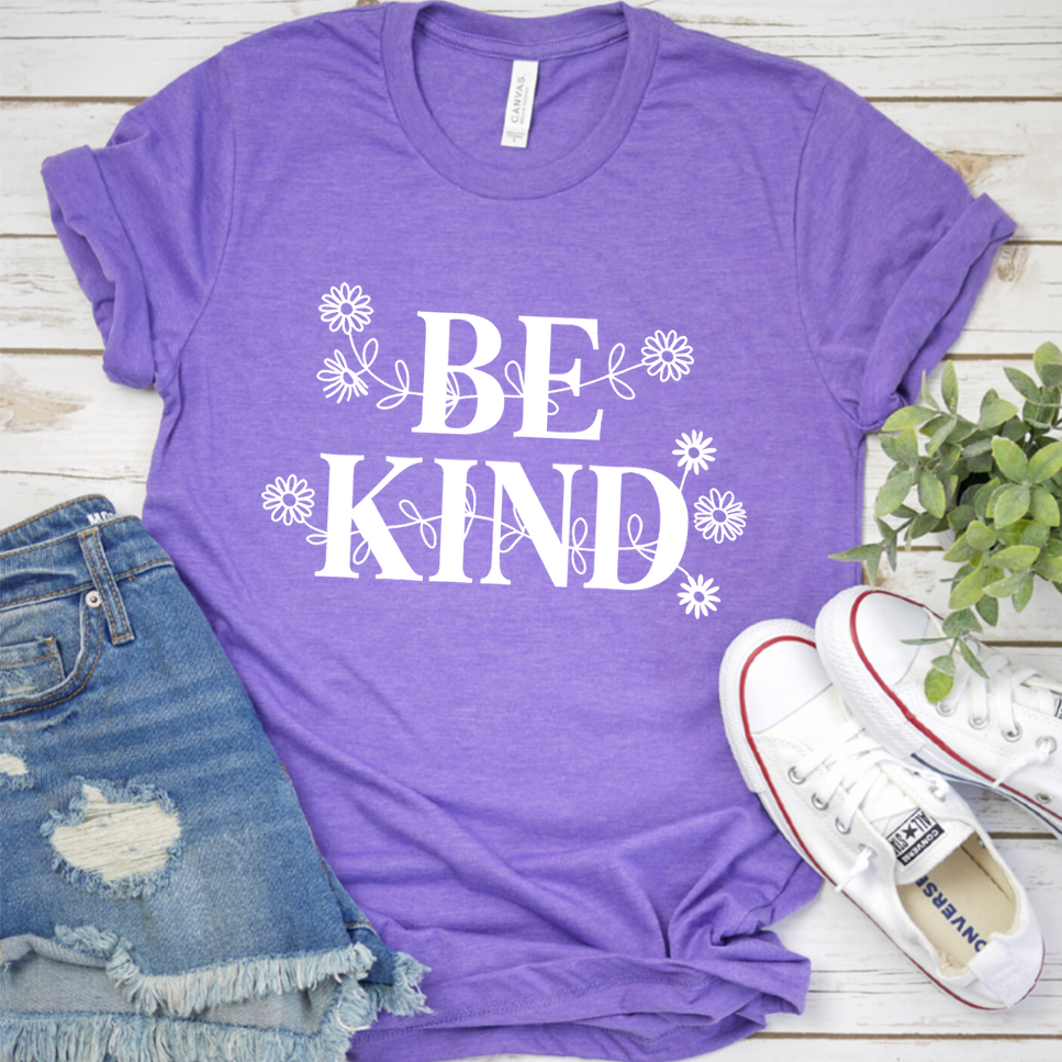 Be Kind T-Shirt - Heather Purple - Brooke & Belle