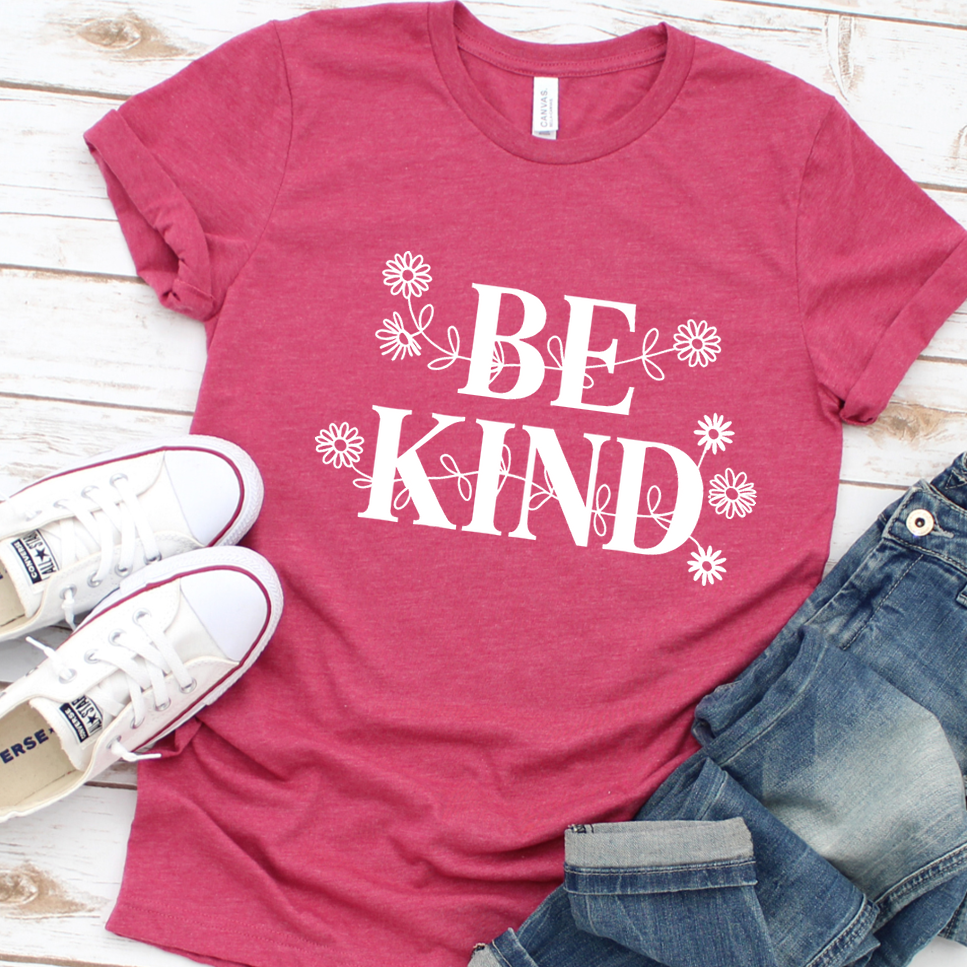 Be Kind T-Shirt - Heather Raspberry - Brooke & Belle