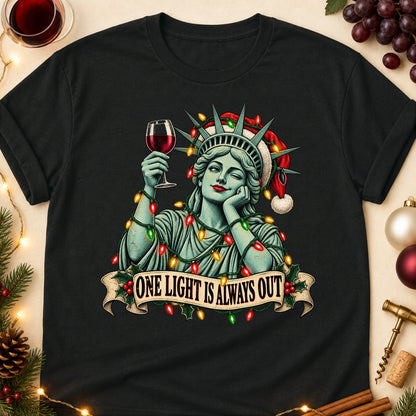 One Light Is Always Out Colored Print T-Shirt - Black - Brooke & Belle