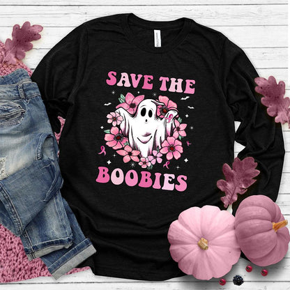 Save The Boobies Version 2 Long Sleeves Colored Edition - Brooke & Belle