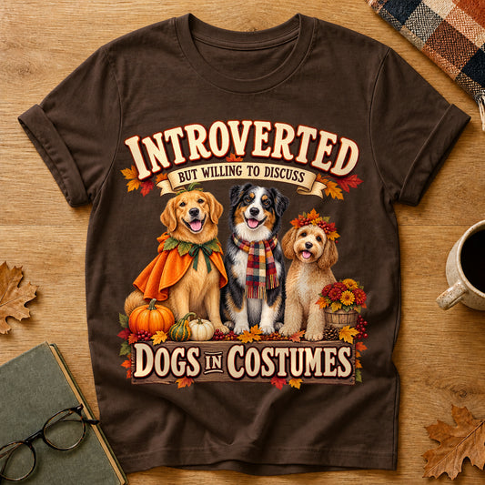 Introverted Dogs Costumes T-shirt - Dark Chocolate - Brooke & Belle