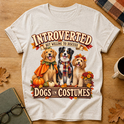 Introverted Dogs Costumes T-shirt - Heather Oatmeal - Brooke & Belle