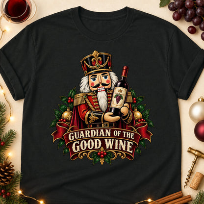 Guardian Of The Good Wine Colored Print T-Shirt - Black - Brooke & Belle