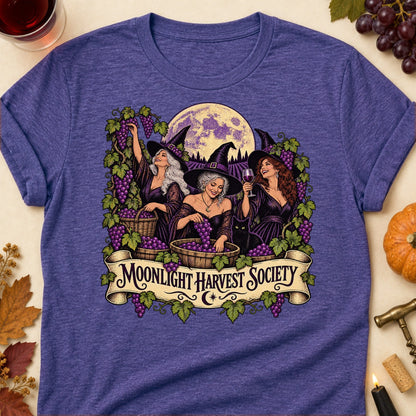 Moonlight Harvest Society Colored Print T-Shirt - Heather Purple - Brooke & Belle