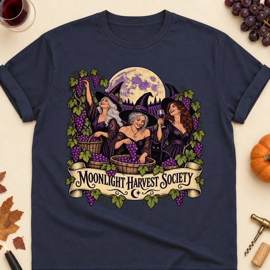 Moonlight Harvest Society Colored Print T-Shirt - Navy - Brooke & Belle