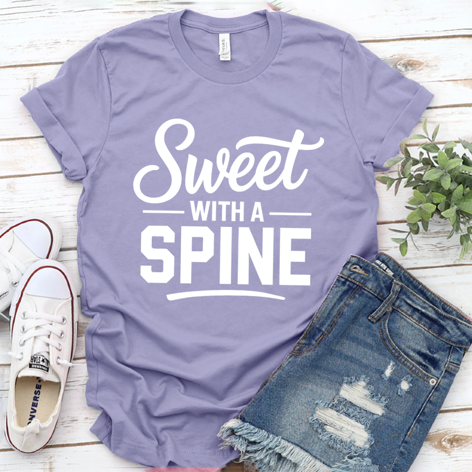 Sweet With A Spine T-Shirt - Dark Lavender - Brooke & Belle