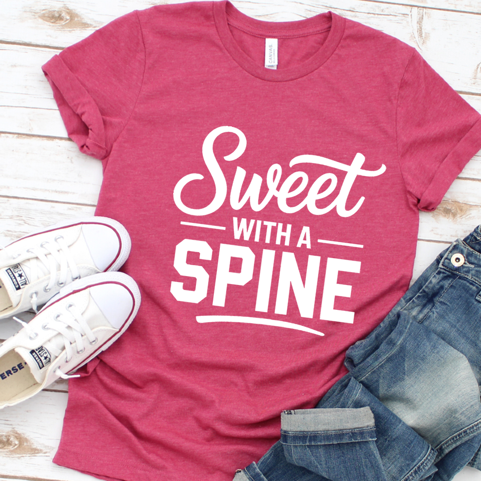 Sweet With A Spine T-Shirt - Heather Raspberry - Brooke & Belle
