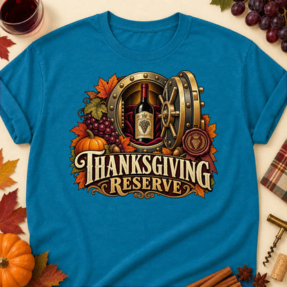 Thanksgiving Reserve Colored Print T-Shirt - Antique Sapphire - Brooke & Belle