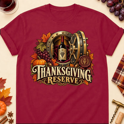 Thanksgiving Reserve Colored Print T-Shirt - Cardinal Red - Brooke & Belle