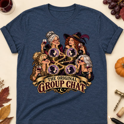 The Original Group Chat Colored Print T-Shirt - Heather Navy - Brooke & Belle