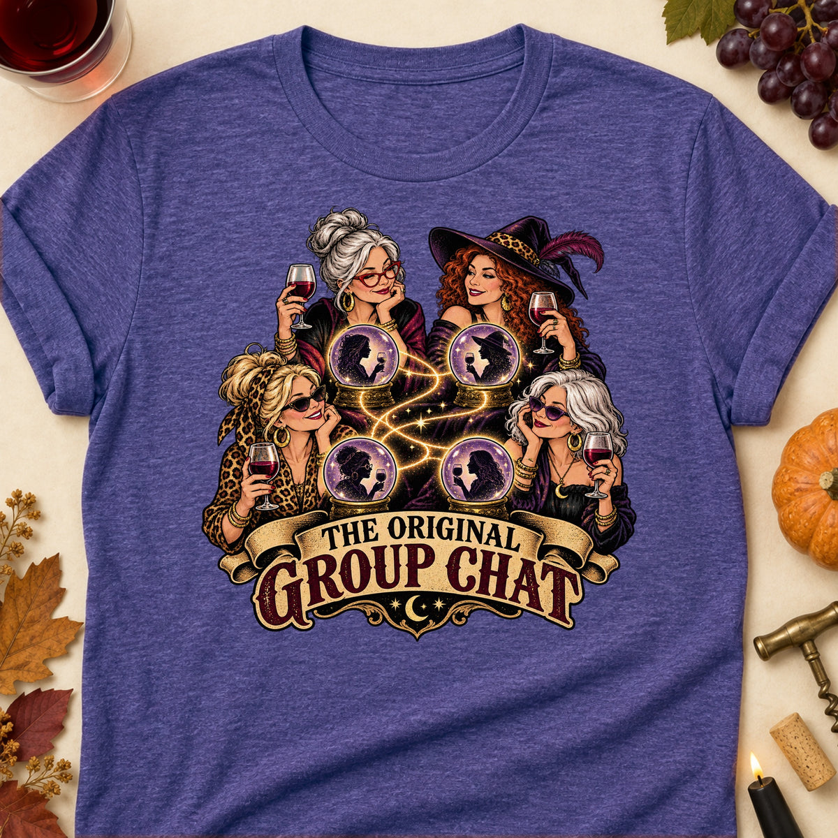 The Original Group Chat Colored Print T-Shirt - Heather Purple - Brooke & Belle