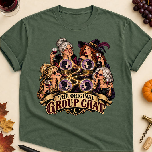 The Original Group Chat Colored Print T-Shirt - Military Green - Brooke & Belle