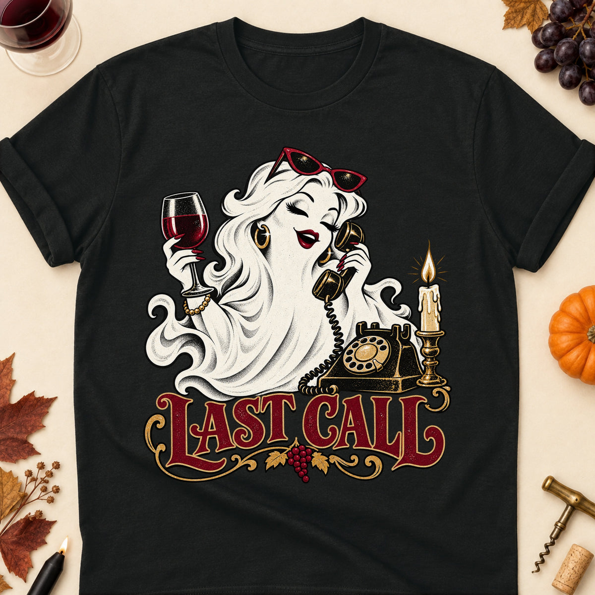 Last Call Colored Print T-Shirt - Black - Brooke & Belle